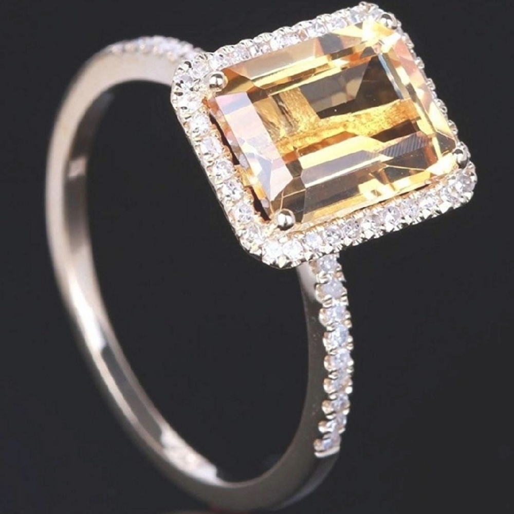 🌋last chance🌋Yellow diamond ring - Picture 2 of 5